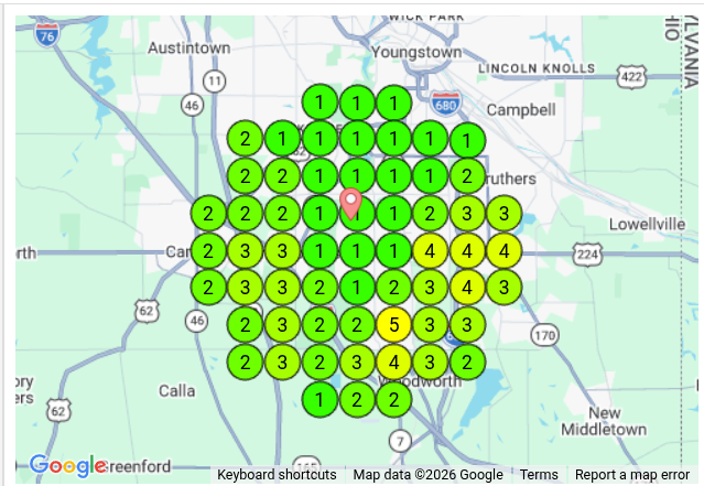 Bodhi Tree heatmap for 'massage Boardman' after — average rank 2.1